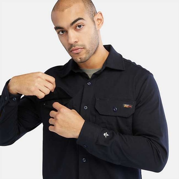 New! Men's Timberland PRO® Cotton Core Flame-Resistant Shirt - Picture 4 of 8